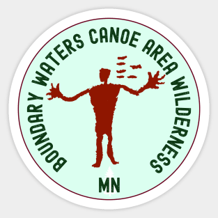 BWCA Pictograph Boundary Waters Canoe Area Wilderness Sticker